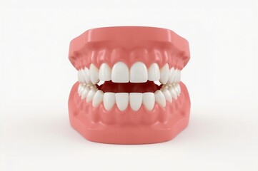 Fototapeta premium Healthy teeth model, studio shot, white background, dental education