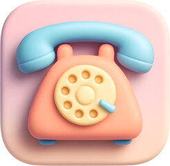 

귀여운 핑크색 빈티지 전화기