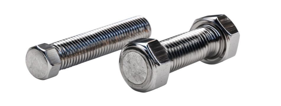 Two stainless steel bolts and nuts