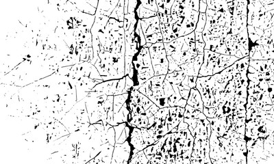 Obraz premium black and white abstract Cracked Surface grunge and distressed Texture for Creative splatters textured background