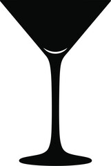 Martini glass silhouette