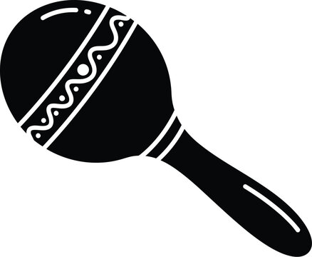 black maraca musical instrument clip art preview