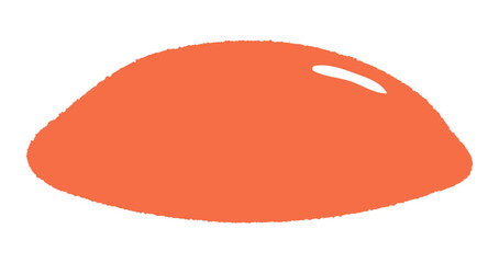 Korean mooncake, traditional Chuseok food, isolated on transparent. Hand drawn flat vector illustration. Mid Autumn Festival design element, holiday clip art