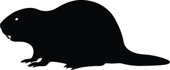 Black beaver silhouette icon