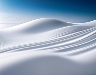 glossy snowscape gentle water streaks on a soft white surface for text overlay