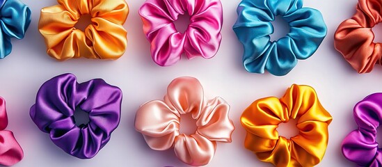 Colorful Silk Scrunchies