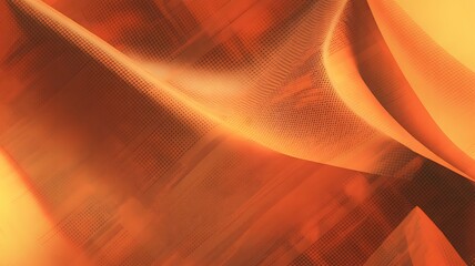 Flowing orange abstract texture with grid pattern yellow