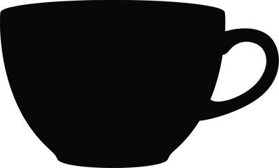 Black coffee mug silhouette icon