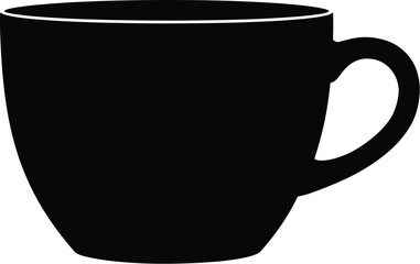 Black coffee mug silhouette