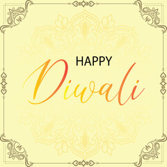 Obraz premium Happy Diwali, festival of light. Modern geometric minimalist design. Poster, banner and social media template