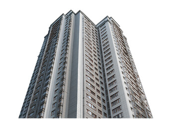 Obraz premium Modern high rise building realistic photo transparent background
