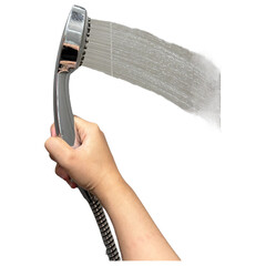 Close-up Shower Head with Flowing Water