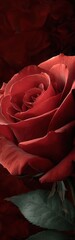 Naklejka premium Crimson Rose Close-Up