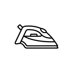 Minimalist Icon of a Clothes Iron Flatiron Appliance for Laundry and Garment Care