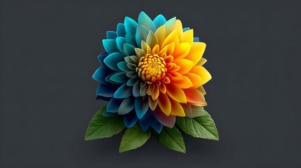 Symmetrical pattern using radial geometry with overlapping polygons and bright contrasting color zones