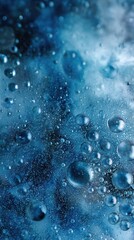 Blue abstract background with water bubbles