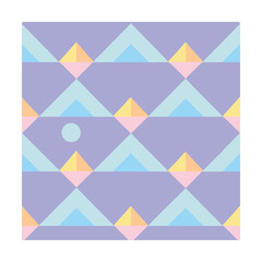 Rounded Triangle Geometric Pattern with Circle Accents