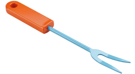Isolated Orange BBQ Fork
