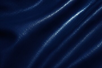 Indigo Ripstop Nylon with Minimal Folds and Glossy Overlay under Side Lighting
