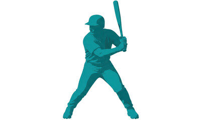 Isolated Baseball Player Silhouette © Radovan