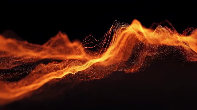 Energetic data streams weave together in a captivating visual display highlighted by striking orange tones symbolizing the relentless pulse of communication in the modern digital world.