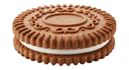 Isolated Chocolate Sandwich Cookie