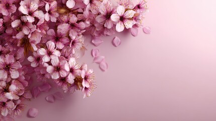 Fototapeta premium Pink Blossom Background, Floral Image