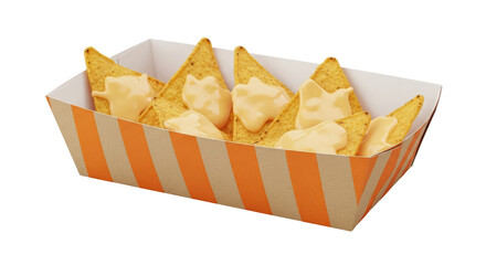 Isolated Nachos with Cheese