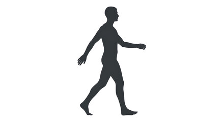 Isolated Walking Man