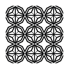 Seamless Geometric Square Pattern with Rounded Corners