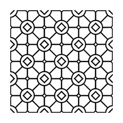 Seamless Geometric Square Pattern with Rounded Corners