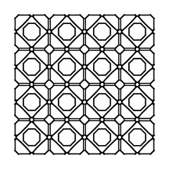 Fototapeta premium Seamless Geometric Square Pattern with Rounded Corners