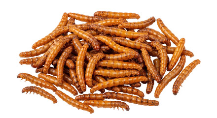 Isolated Mealworms Pile