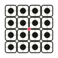 Seamless Geometric Square Pattern with Rounded Corners