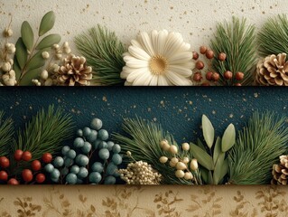 Winter Floral Arrangement with Pine Cones