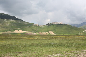 mountain landscape with clouds