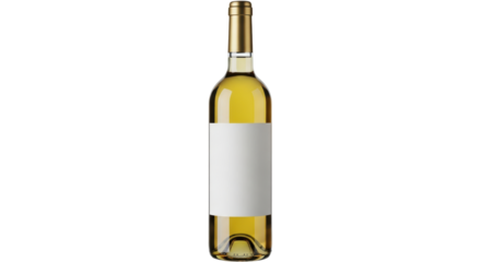 Isolated White Wine Bottle