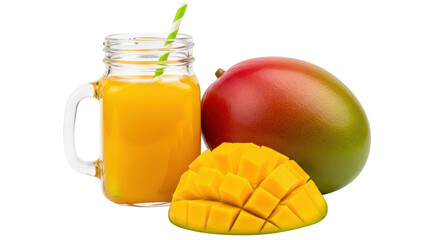 Isolated Mango Juice with Mango