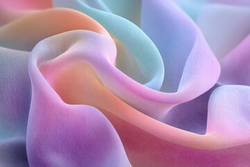 Abstract Swirling Fabric Textures in Pastel Colors