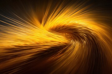 Abstract Swirling Wheat Design with Golden Light