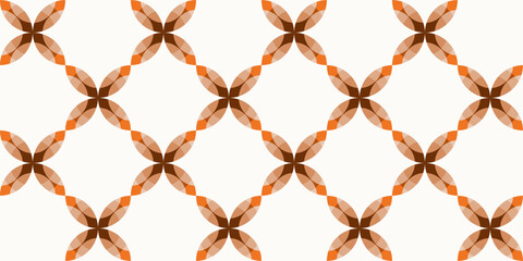 Seamless abstract geometric floral pattern. Vector Illustration.