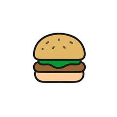 hamburger isolated on white