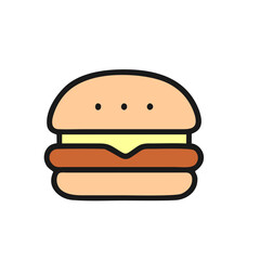 hamburger isolated on white