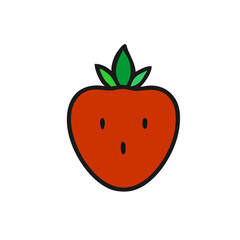 strawberry isolated on white background