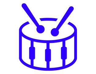 Drum icon isolated on white background