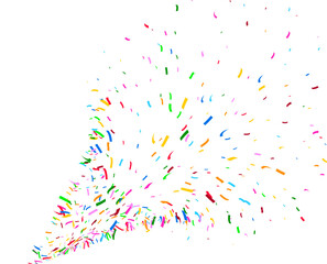 Colorful Confetti Falling on Transparent Background for Celebrations, Festivals, and Special Events Design Elements. holiday