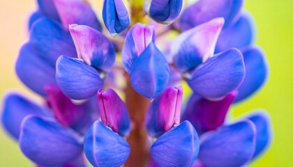 Close-up of vibrant lupine blossoms