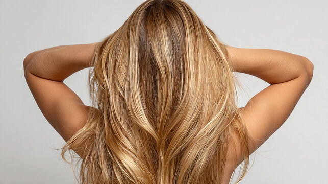 Blonde Hair Rear View.