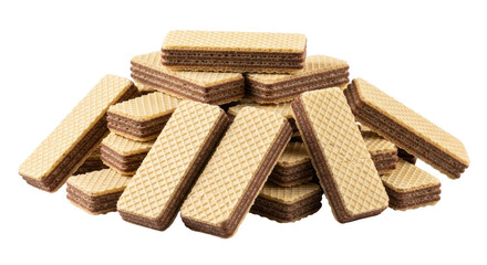 Isolated stack of wafer biscuits