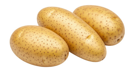 Isolated Three Potatoes